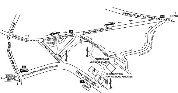 Plan d'accès à Rouge-Cloître