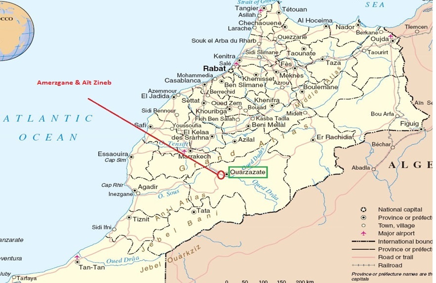 Carte du Maroc