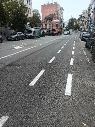 gemarkeerde fietspad