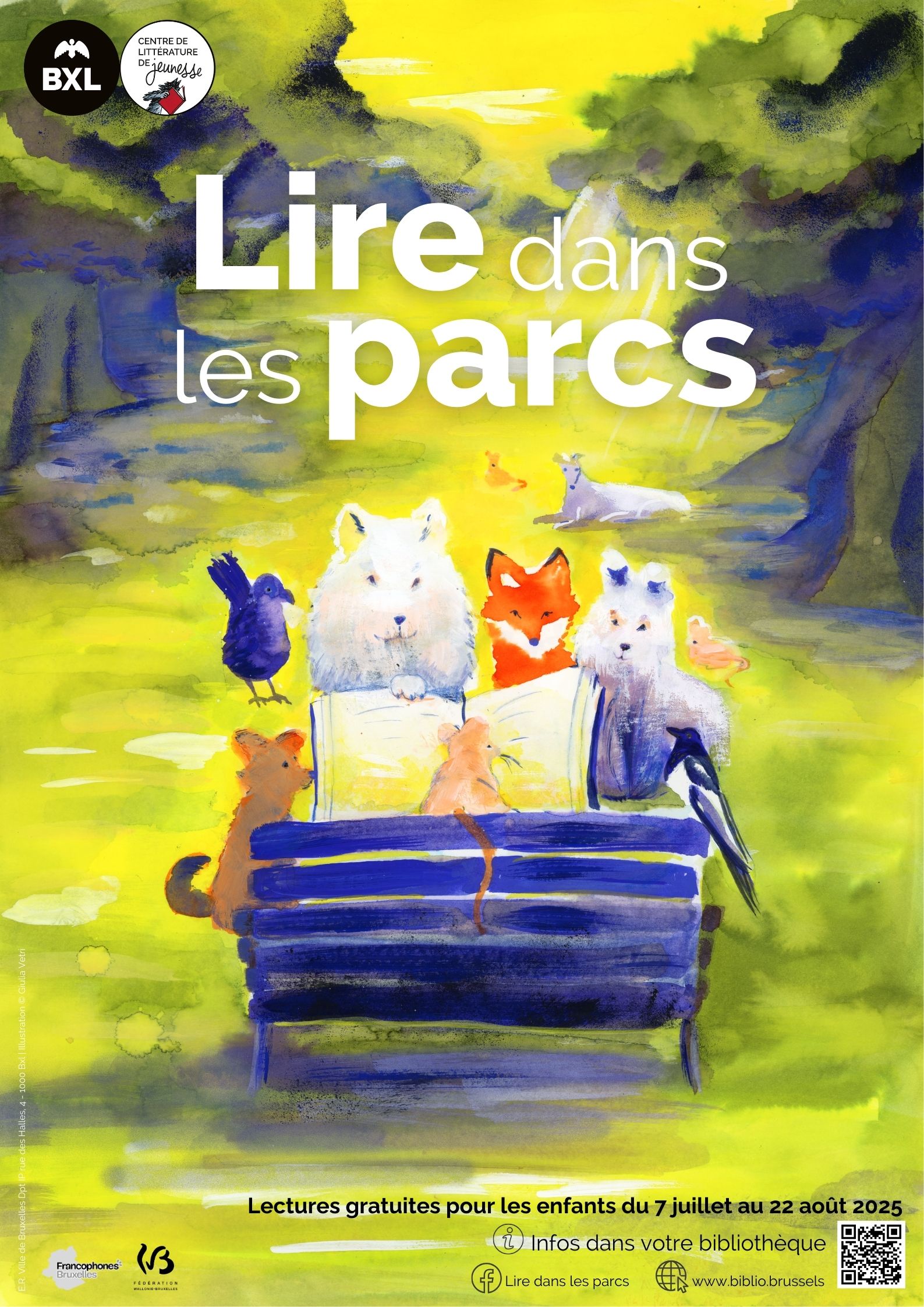 Affiche "Lezen in de parken"