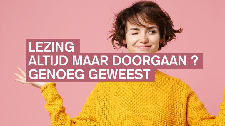 Lezing Gezondheid - Altijd maar doorgaan? Genoeg geweest